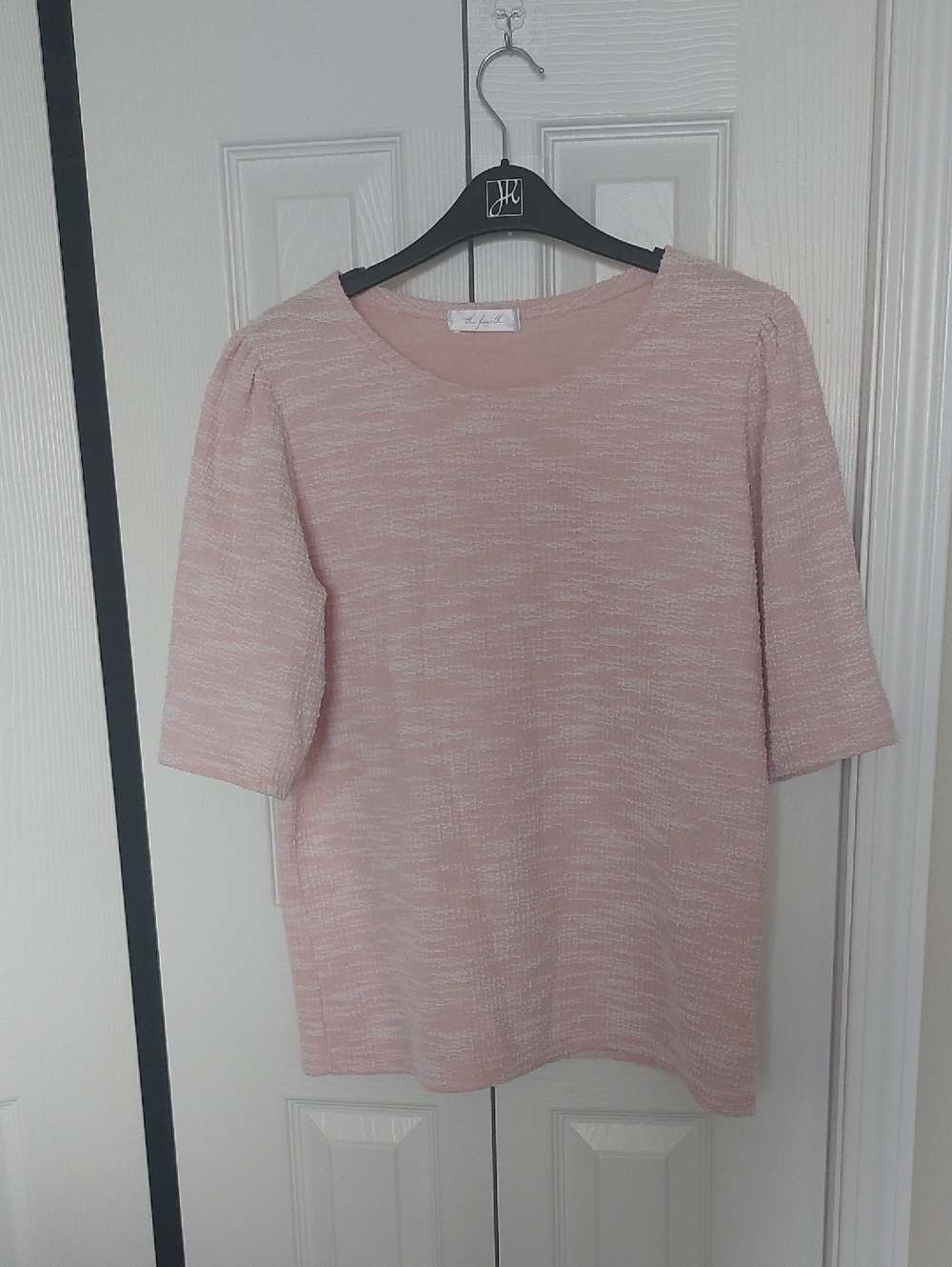The Limited Pale Blush Short Sleeve Knit Top